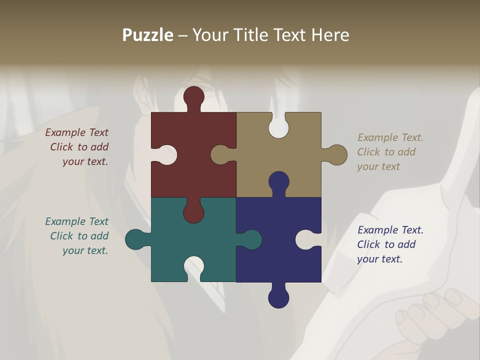 A Man With Red Hair Holding A White Object PowerPoint Template