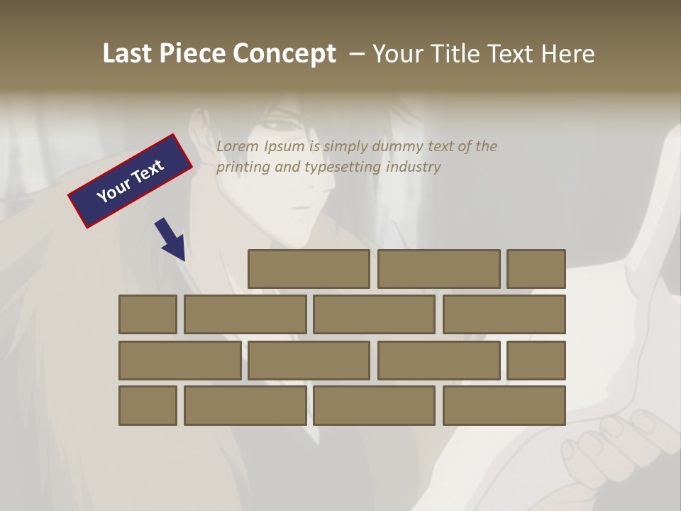 A Man With Red Hair Holding A White Object PowerPoint Template