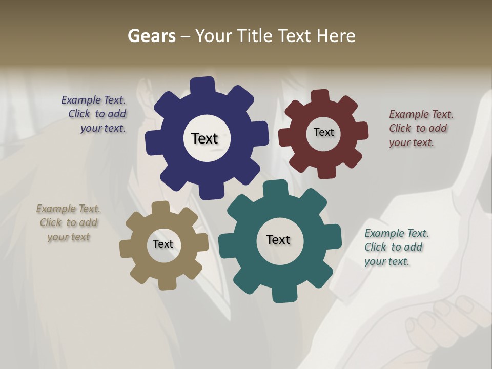 A Man With Red Hair Holding A White Object PowerPoint Template