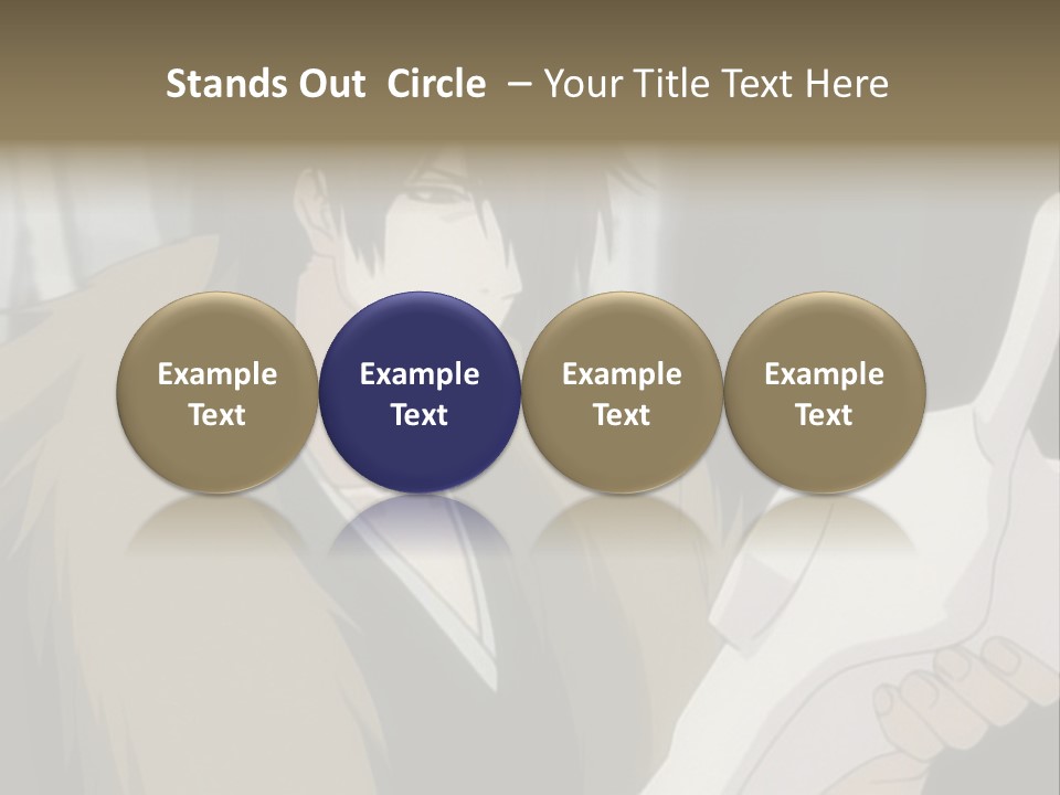 A Man With Red Hair Holding A White Object PowerPoint Template