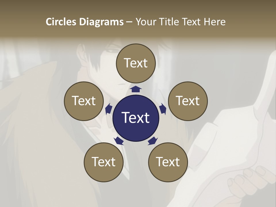 A Man With Red Hair Holding A White Object PowerPoint Template