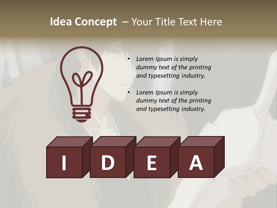 A Man With Red Hair Holding A White Object PowerPoint Template