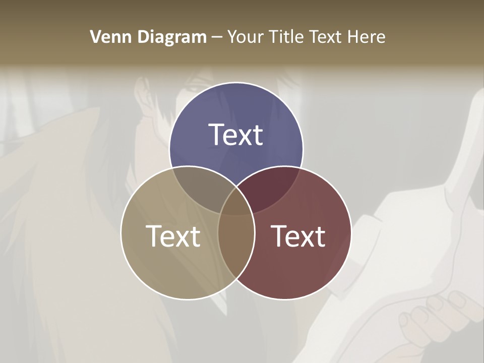 A Man With Red Hair Holding A White Object PowerPoint Template