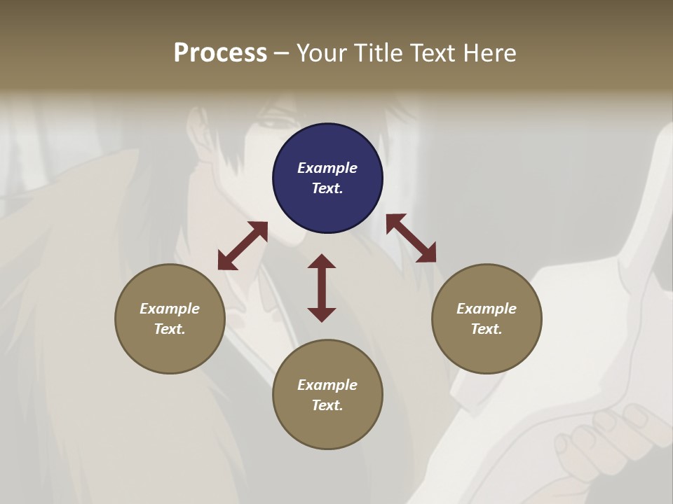 A Man With Red Hair Holding A White Object PowerPoint Template