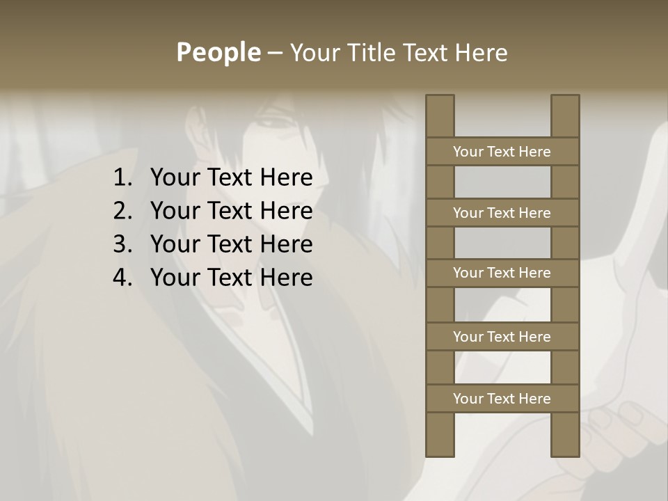 A Man With Red Hair Holding A White Object PowerPoint Template