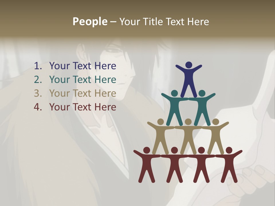 A Man With Red Hair Holding A White Object PowerPoint Template