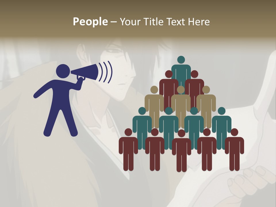 A Man With Red Hair Holding A White Object PowerPoint Template