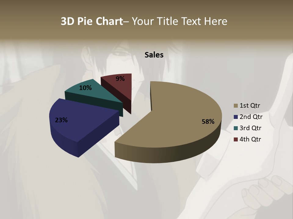 A Man With Red Hair Holding A White Object PowerPoint Template