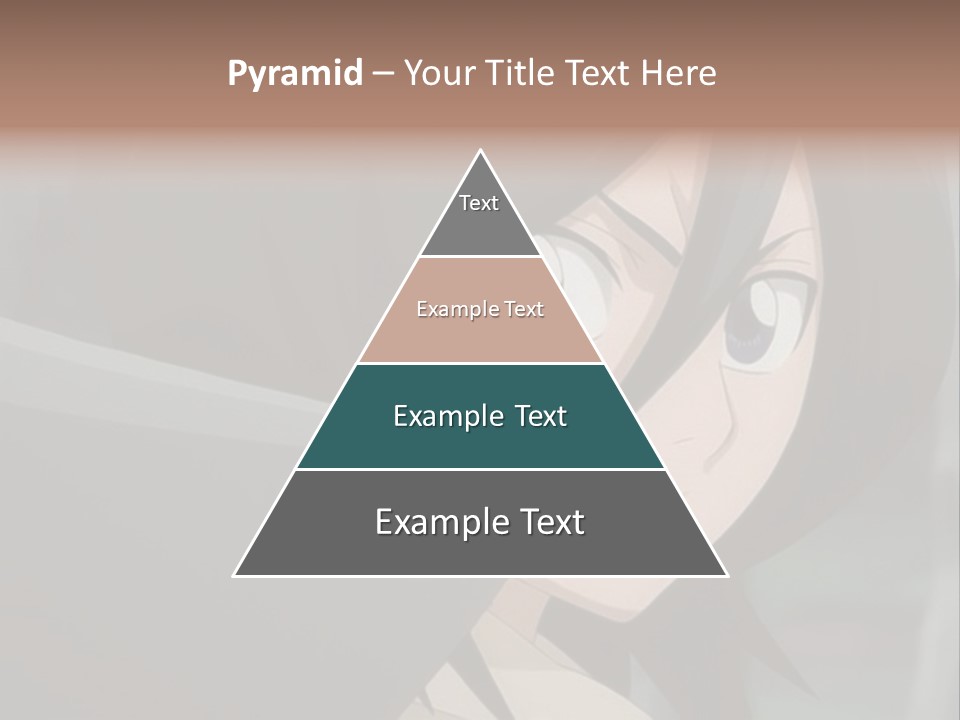 A Woman With Black Hair And Blue Eyes Is Looking At The Camera PowerPoint Template