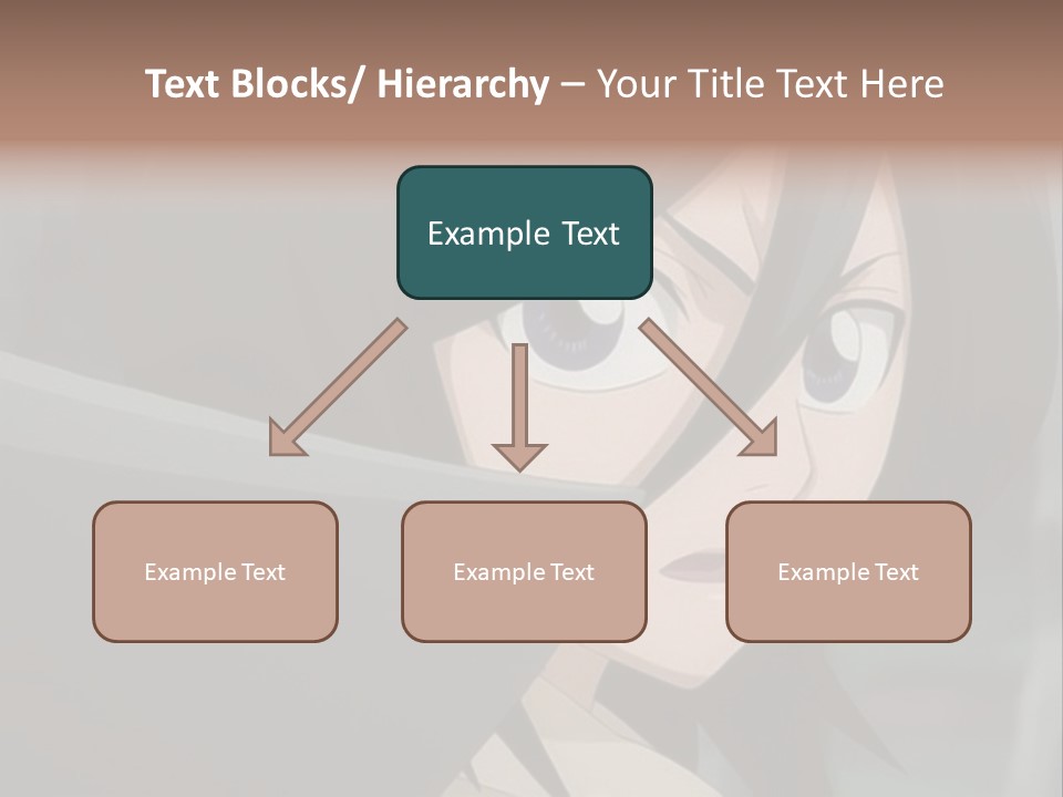 A Woman With Black Hair And Blue Eyes Is Looking At The Camera PowerPoint Template