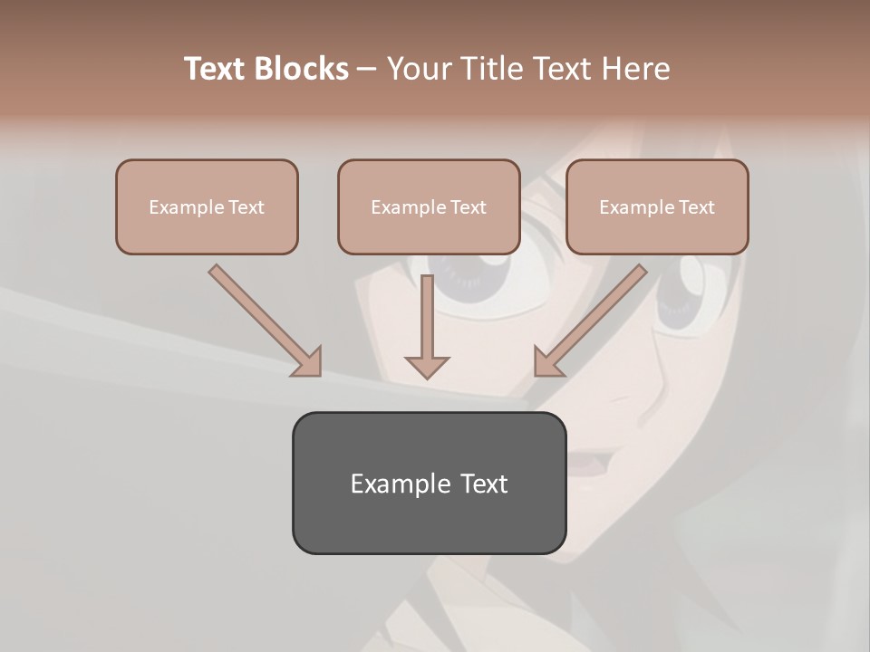 A Woman With Black Hair And Blue Eyes Is Looking At The Camera PowerPoint Template