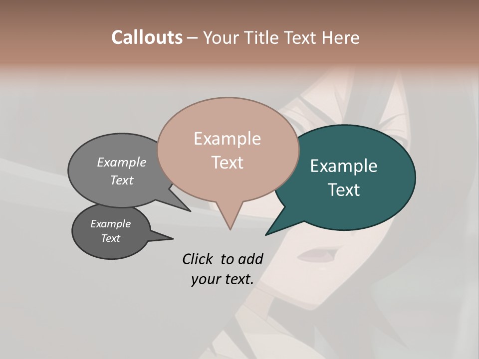 A Woman With Black Hair And Blue Eyes Is Looking At The Camera PowerPoint Template