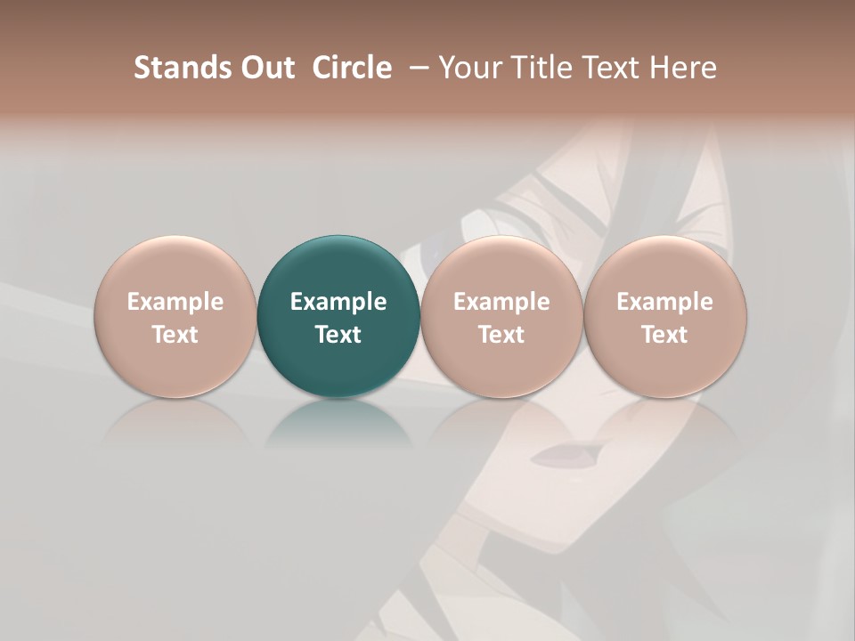 A Woman With Black Hair And Blue Eyes Is Looking At The Camera PowerPoint Template