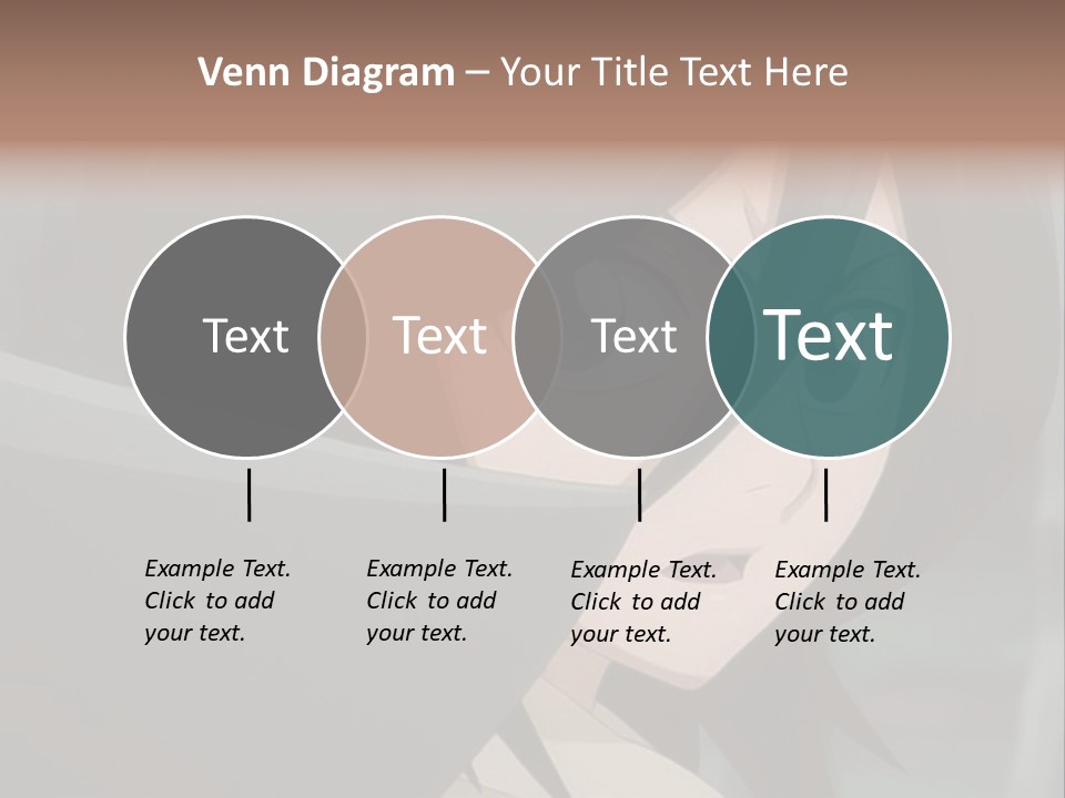 A Woman With Black Hair And Blue Eyes Is Looking At The Camera PowerPoint Template