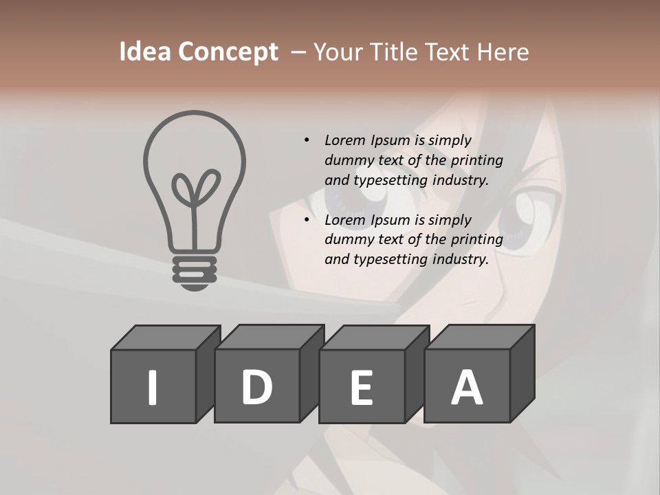 A Woman With Black Hair And Blue Eyes Is Looking At The Camera PowerPoint Template