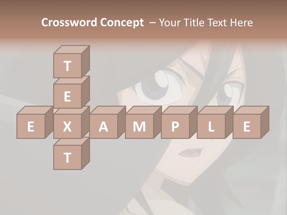 A Woman With Black Hair And Blue Eyes Is Looking At The Camera PowerPoint Template