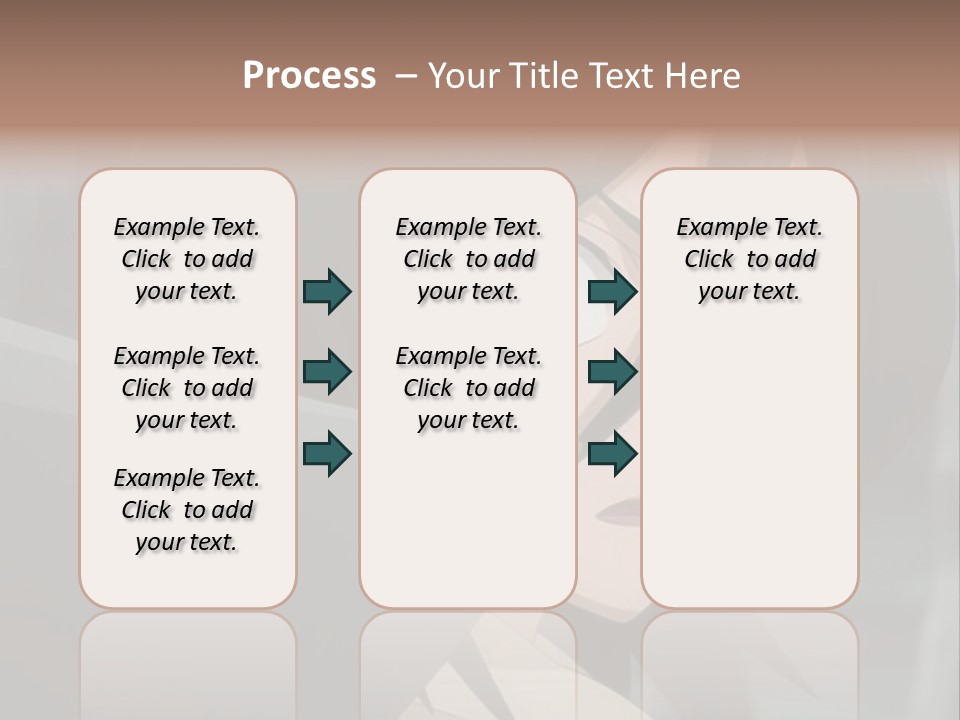 A Woman With Black Hair And Blue Eyes Is Looking At The Camera PowerPoint Template