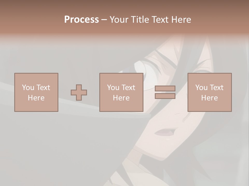 A Woman With Black Hair And Blue Eyes Is Looking At The Camera PowerPoint Template