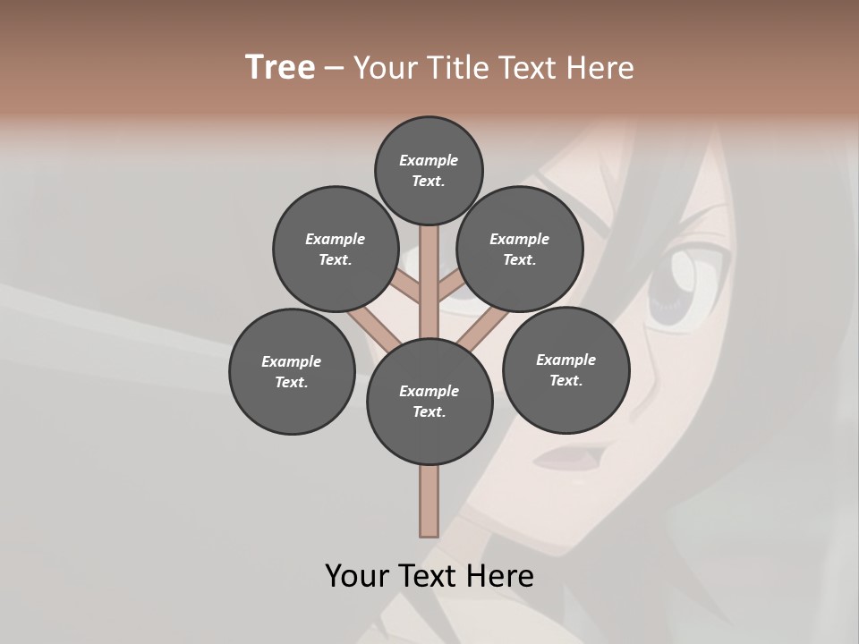 A Woman With Black Hair And Blue Eyes Is Looking At The Camera PowerPoint Template