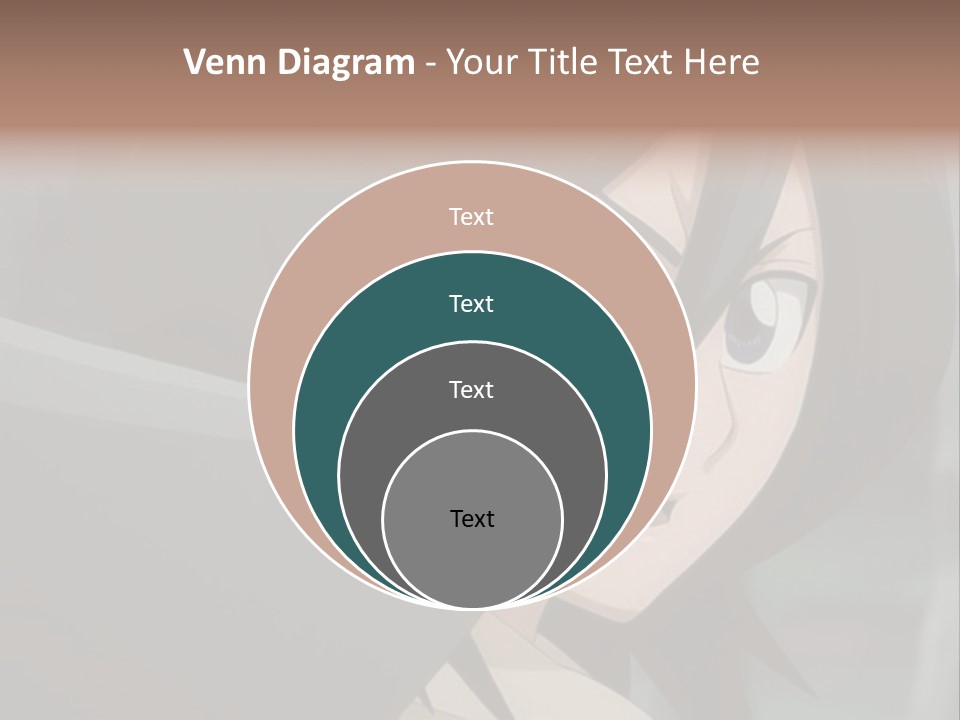 A Woman With Black Hair And Blue Eyes Is Looking At The Camera PowerPoint Template