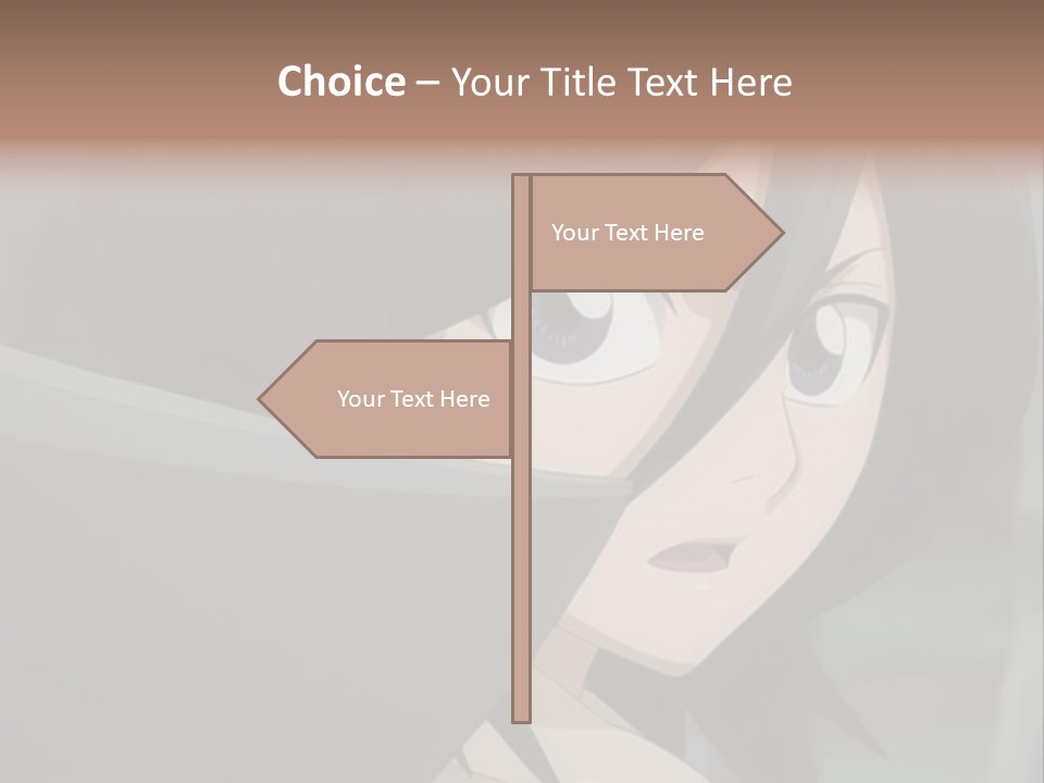 A Woman With Black Hair And Blue Eyes Is Looking At The Camera PowerPoint Template