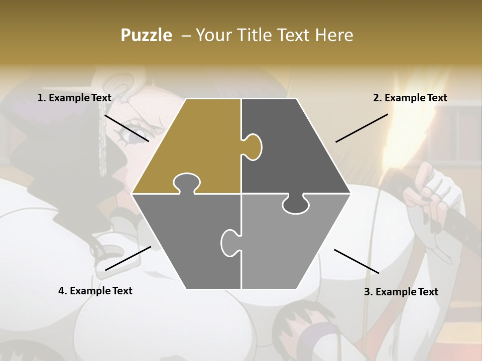 A Woman In A White Dress Holding A Sword PowerPoint Template