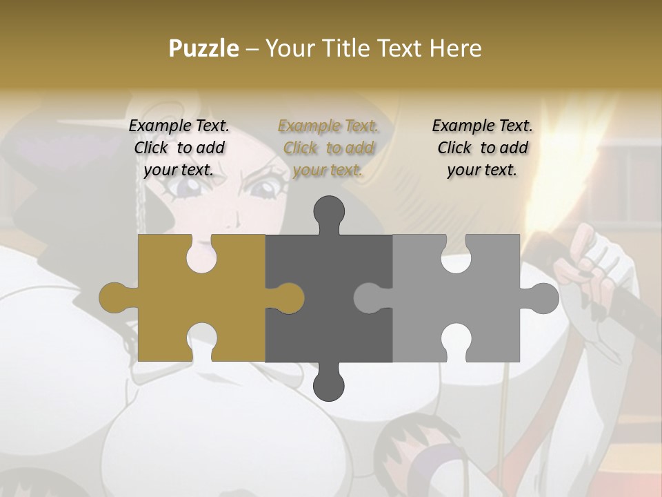 A Woman In A White Dress Holding A Sword PowerPoint Template