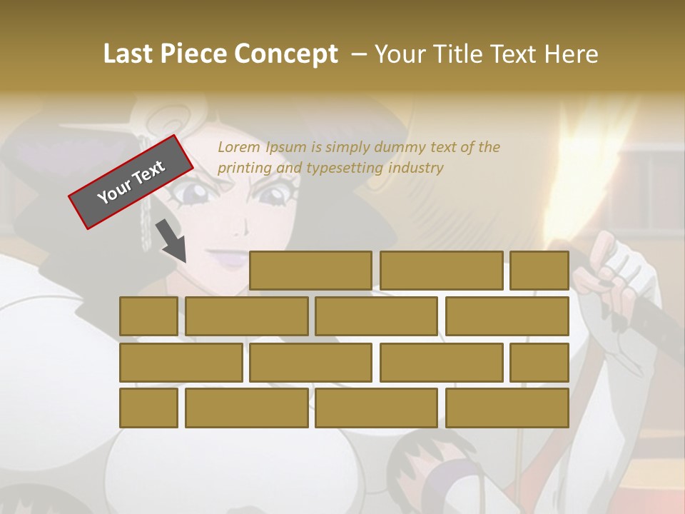 A Woman In A White Dress Holding A Sword PowerPoint Template
