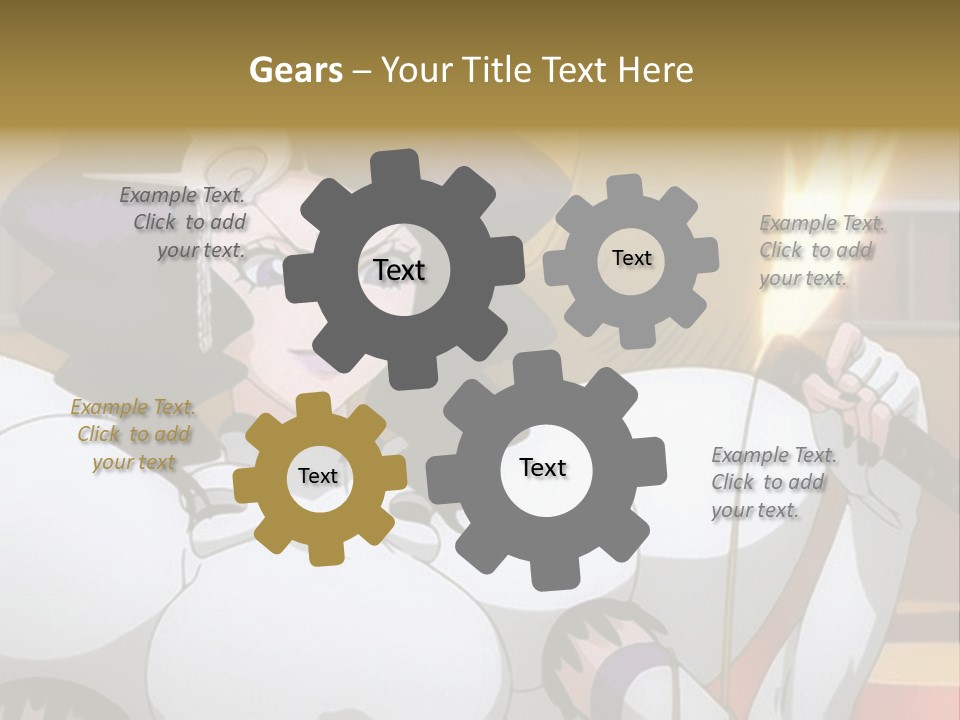 A Woman In A White Dress Holding A Sword PowerPoint Template