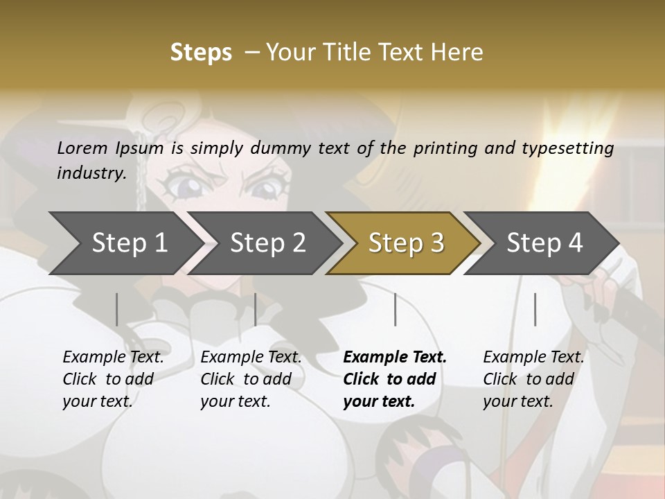 A Woman In A White Dress Holding A Sword PowerPoint Template