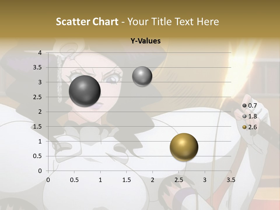 A Woman In A White Dress Holding A Sword PowerPoint Template