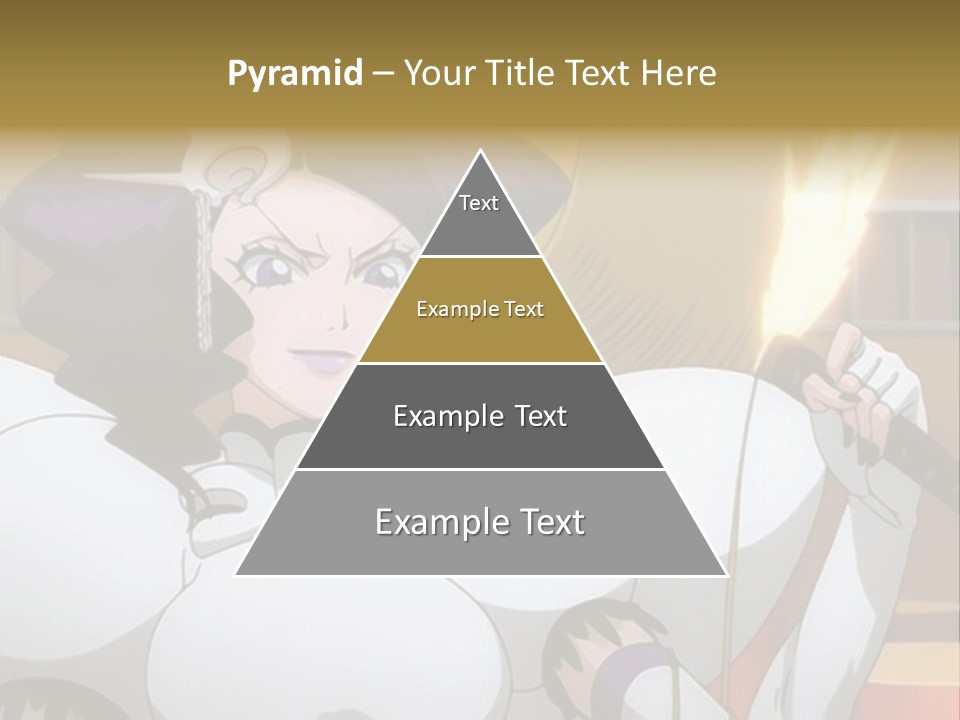 A Woman In A White Dress Holding A Sword PowerPoint Template