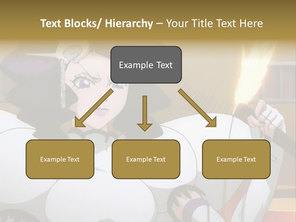 A Woman In A White Dress Holding A Sword PowerPoint Template