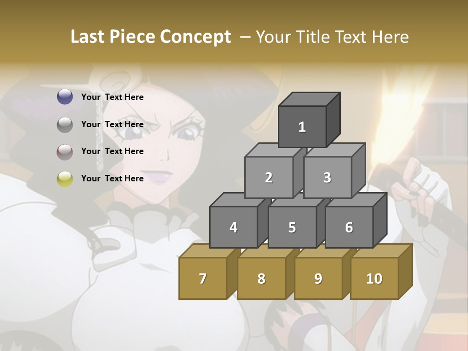 A Woman In A White Dress Holding A Sword PowerPoint Template