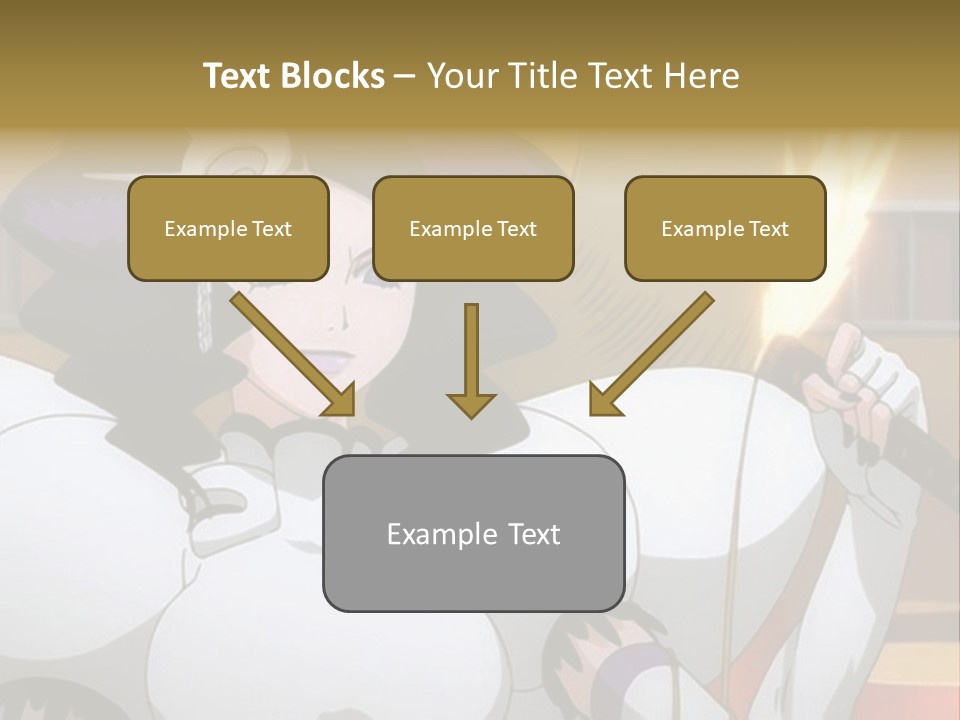 A Woman In A White Dress Holding A Sword PowerPoint Template