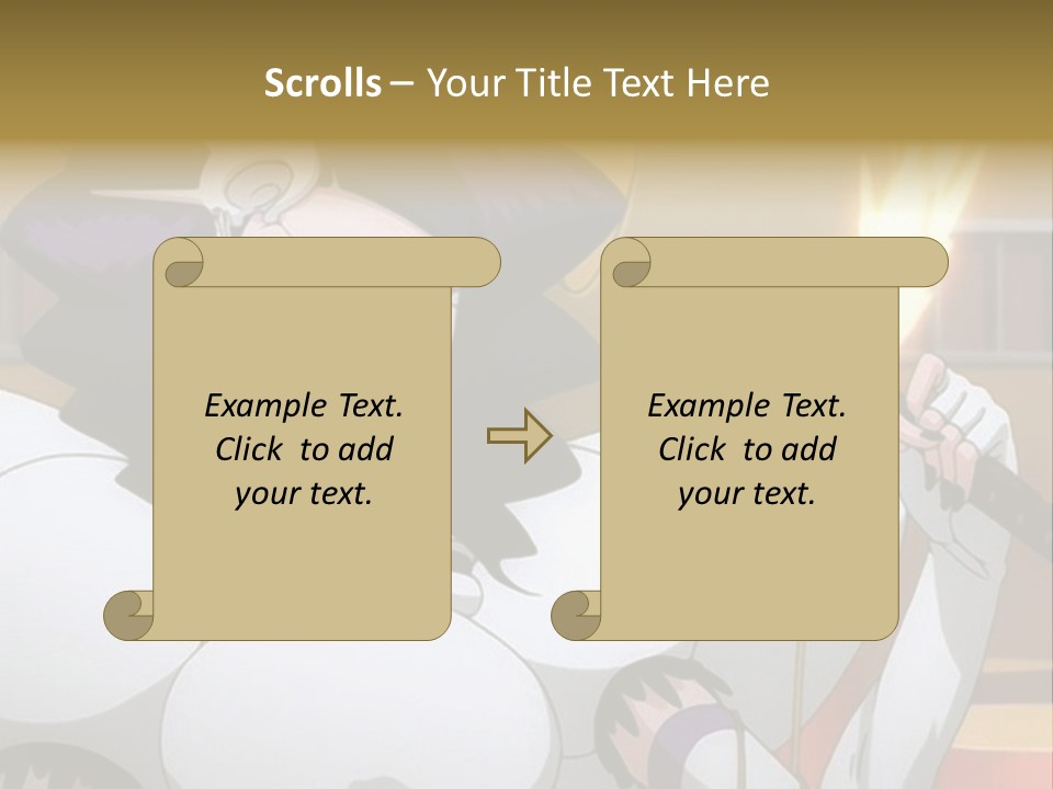 A Woman In A White Dress Holding A Sword PowerPoint Template