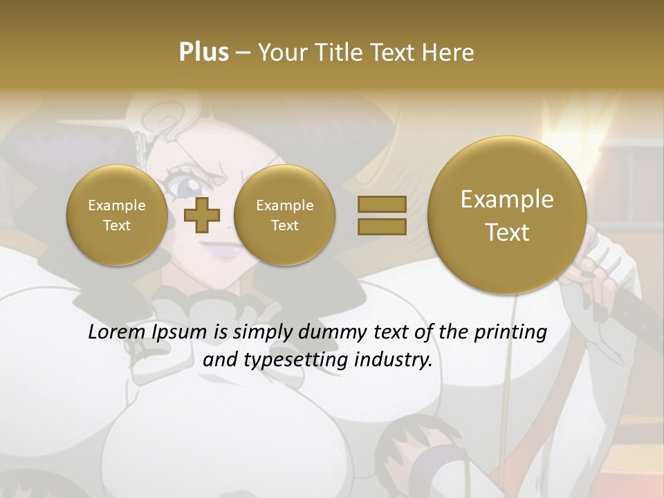 A Woman In A White Dress Holding A Sword PowerPoint Template