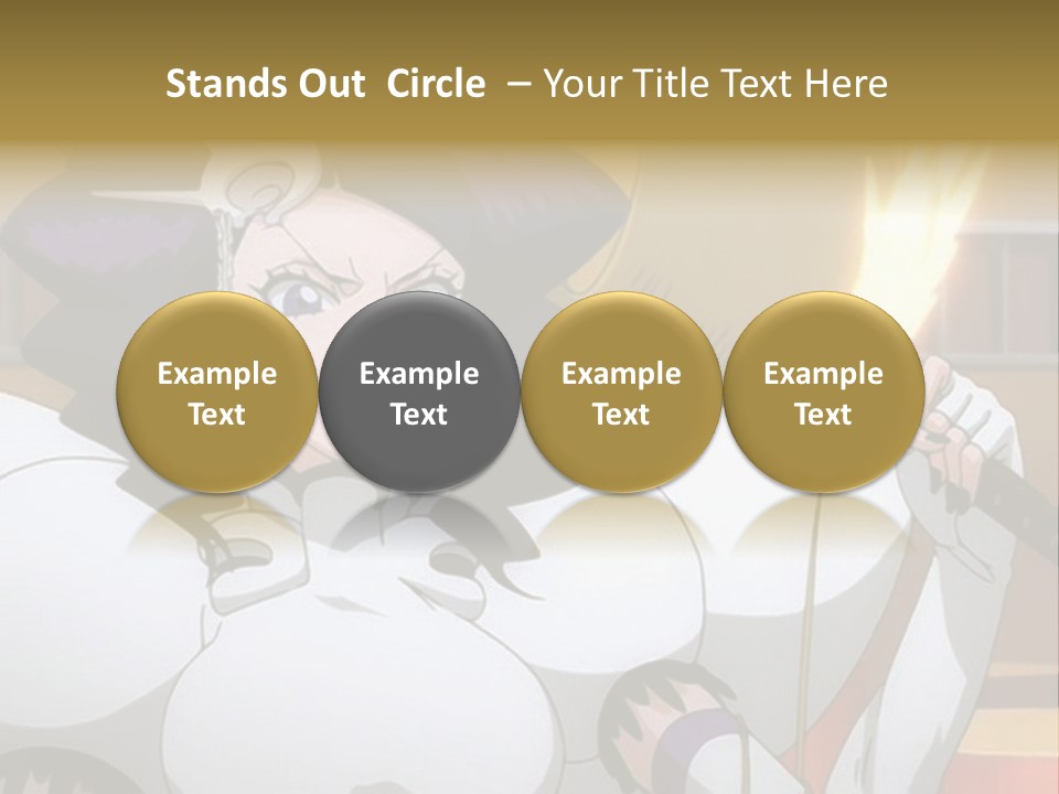 A Woman In A White Dress Holding A Sword PowerPoint Template