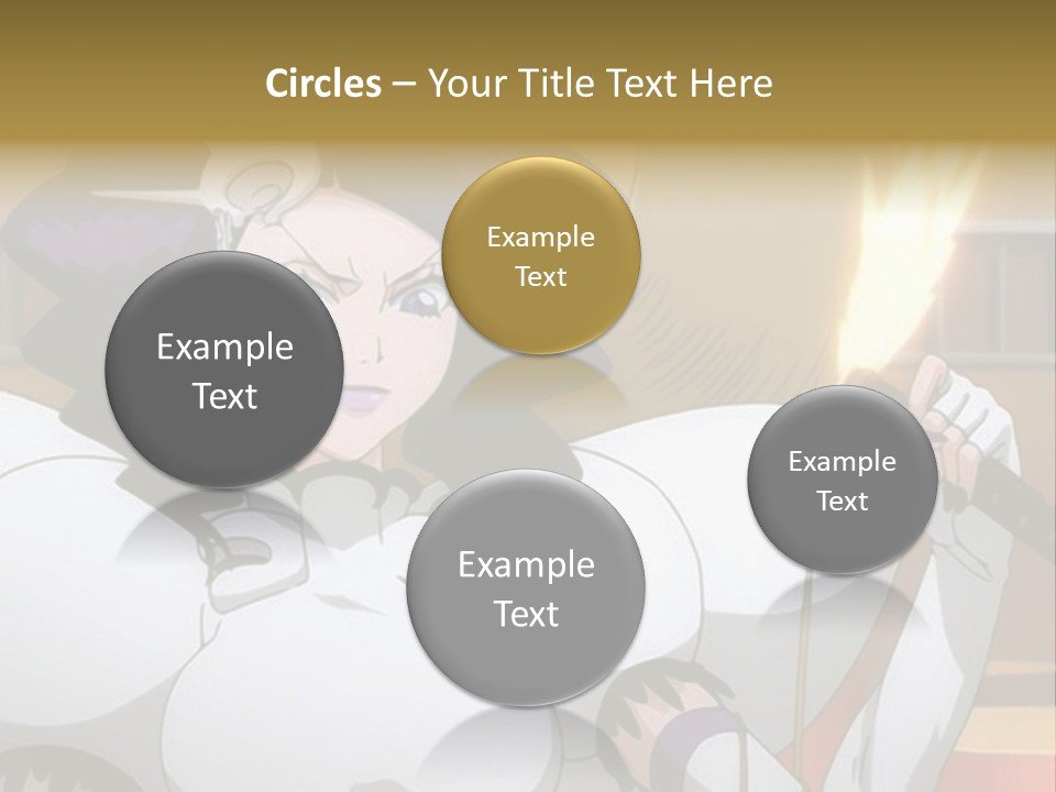 A Woman In A White Dress Holding A Sword PowerPoint Template