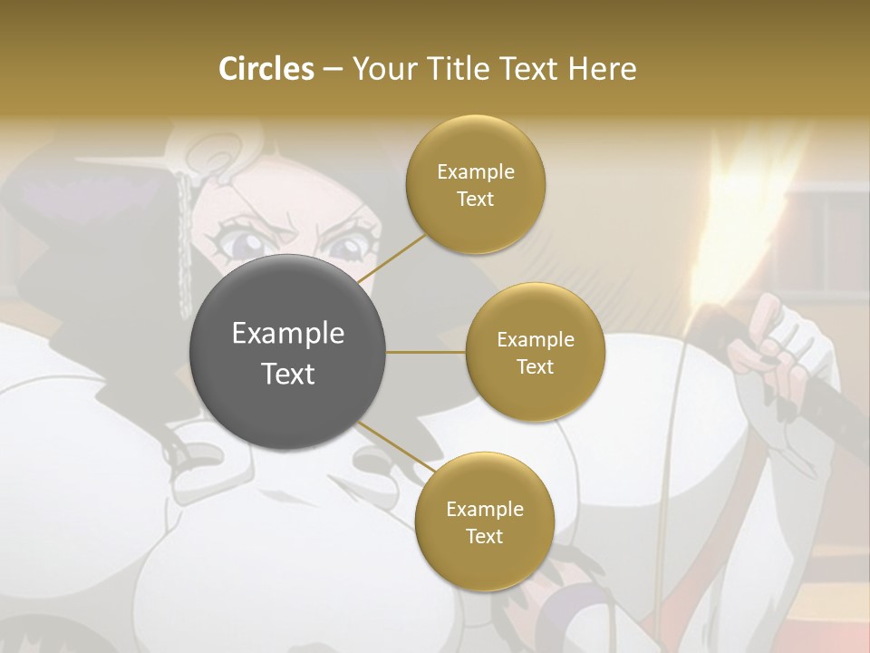 A Woman In A White Dress Holding A Sword PowerPoint Template