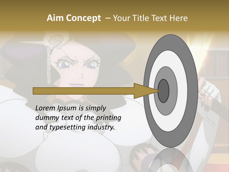 A Woman In A White Dress Holding A Sword PowerPoint Template
