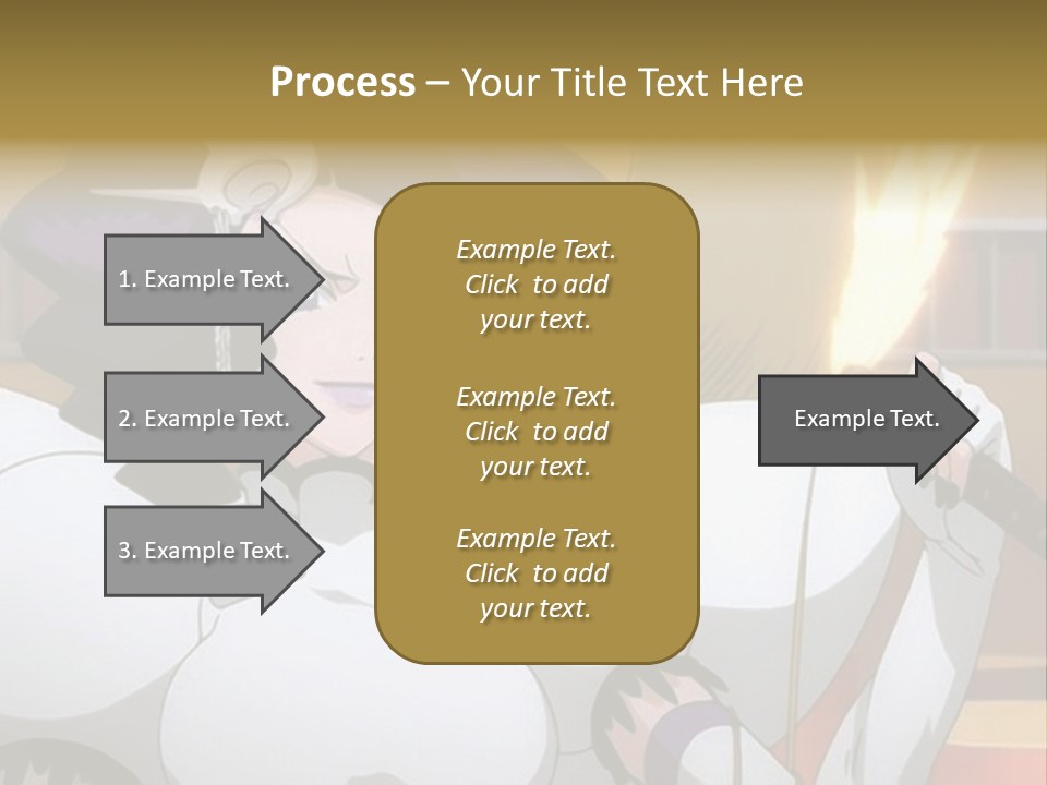A Woman In A White Dress Holding A Sword PowerPoint Template