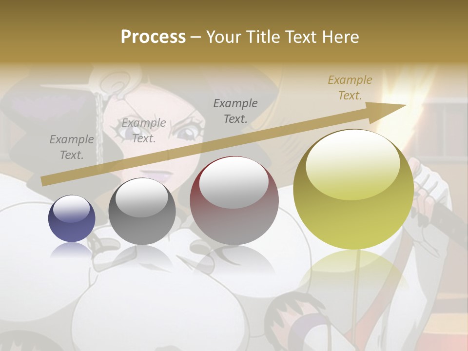 A Woman In A White Dress Holding A Sword PowerPoint Template