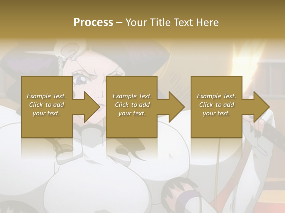 A Woman In A White Dress Holding A Sword PowerPoint Template