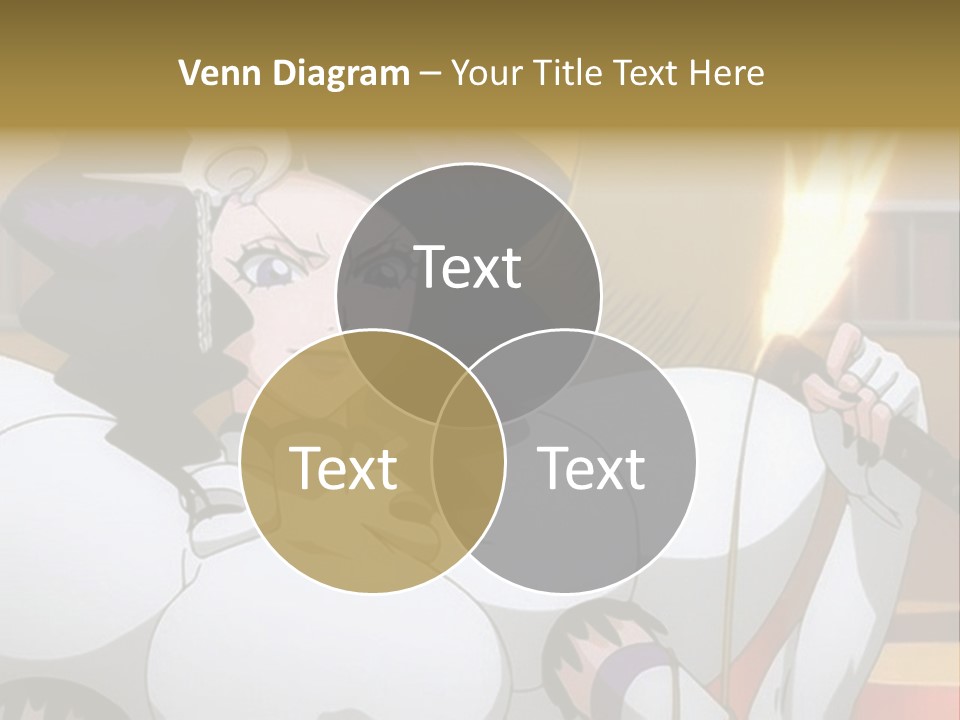 A Woman In A White Dress Holding A Sword PowerPoint Template