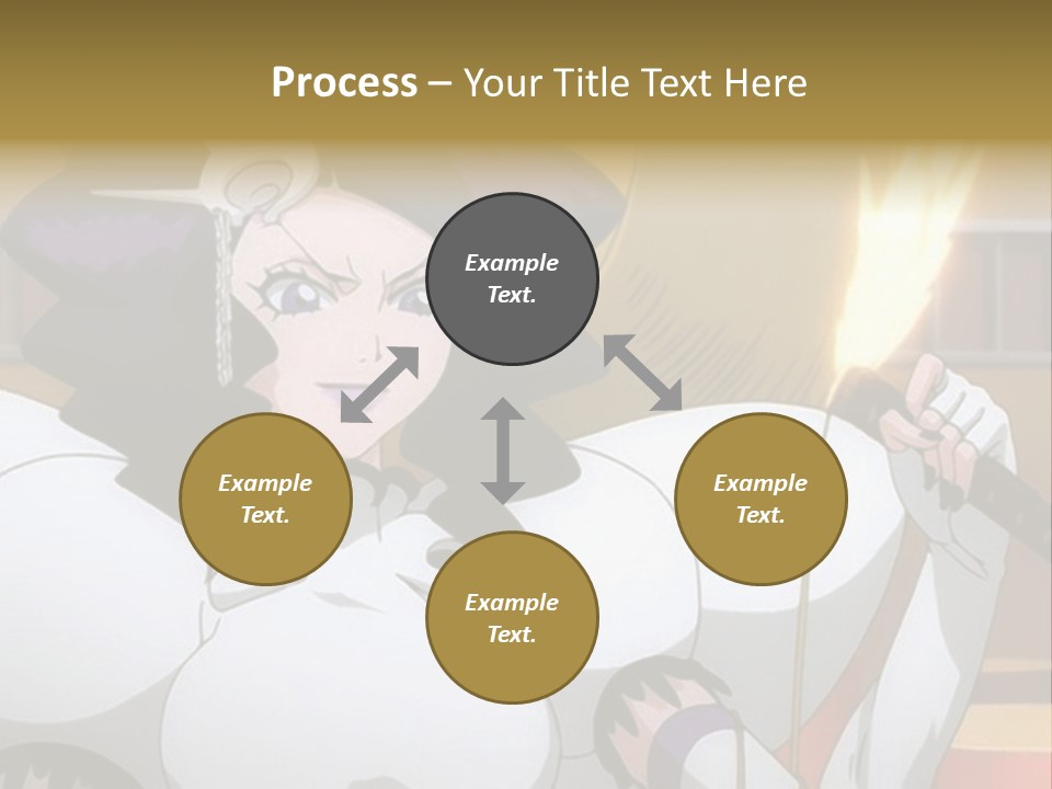 A Woman In A White Dress Holding A Sword PowerPoint Template