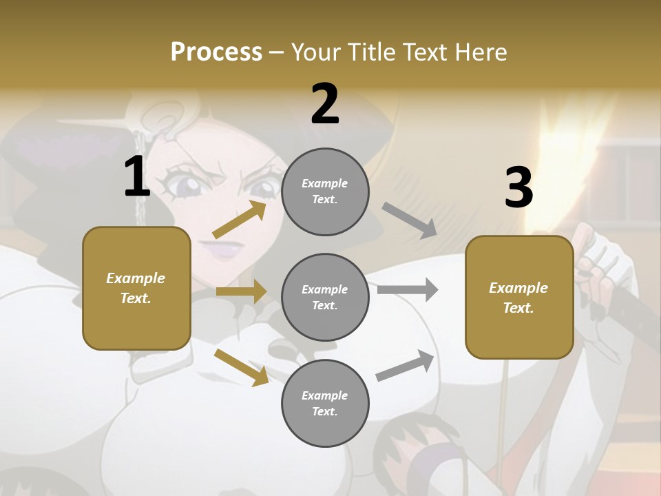 A Woman In A White Dress Holding A Sword PowerPoint Template