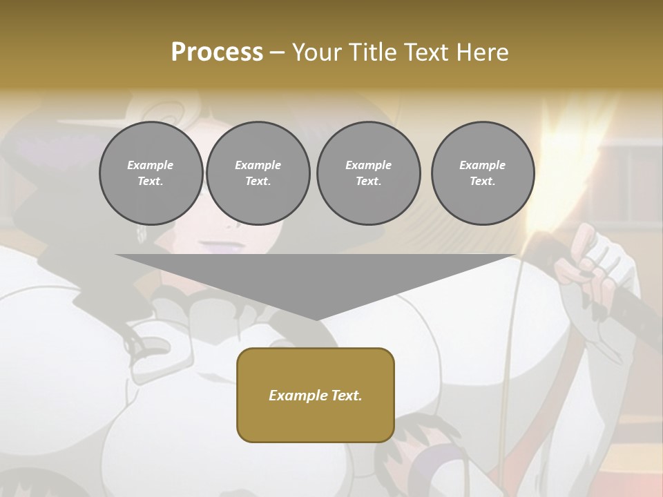 A Woman In A White Dress Holding A Sword PowerPoint Template