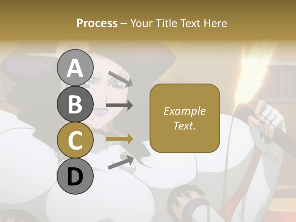 A Woman In A White Dress Holding A Sword PowerPoint Template