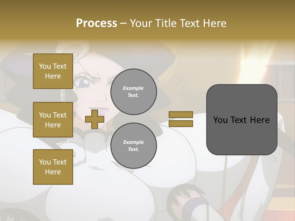 A Woman In A White Dress Holding A Sword PowerPoint Template